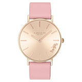 Coach Delancey Gold Dial Pink Leather Strap Watch for Women - 14503332 Buy Now By Coach