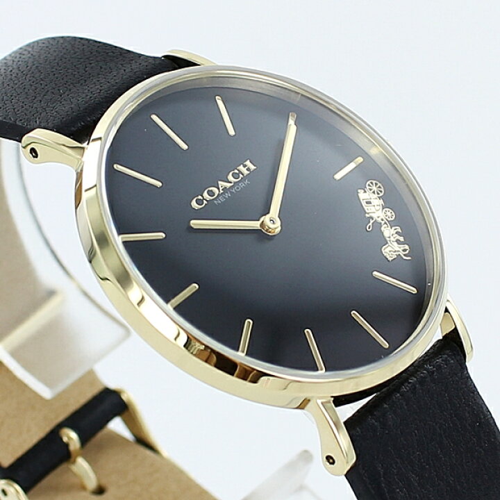 Coach Perry Black Dial Black Leather Strap Watch for Women - 14503333 Buy Now By Coach
