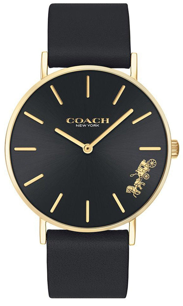 Coach Perry Black Dial Black Leather Strap Watch for Women - 14503333 Buy Now By Coach