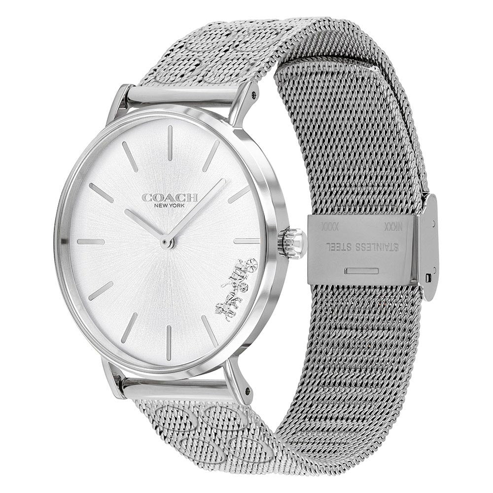 Coach Perry Silver Dial Silver Mesh Bracelet Watch for Women - 14503341 Buy Now By Coach