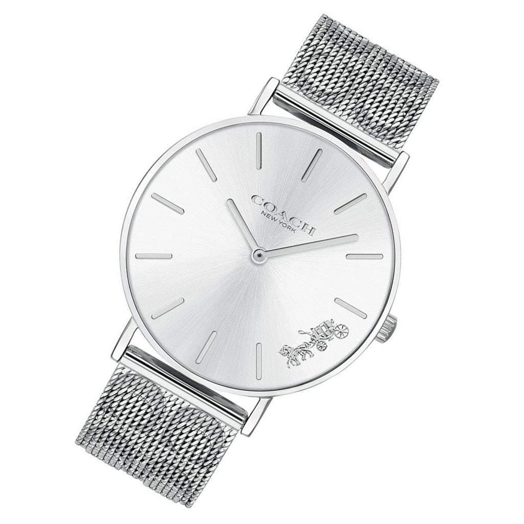 Coach Perry Silver Dial Silver Mesh Bracelet Watch for Women - 14503341 Buy Now By Coach