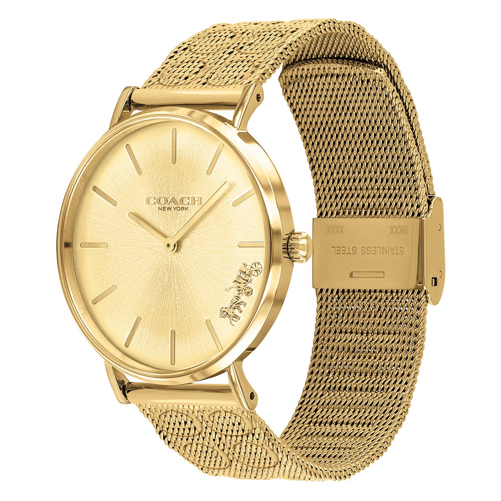 Coach Perry Gold Dial Gold Mesh Bracelet Watch for Women - 14503342 Buy Now By Coach
