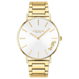 Coach Perry White Dial Gold Steel Strap Watch for Women - 14503345 Buy Now By Coach