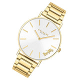 Coach Perry White Dial Gold Steel Strap Watch for Women - 14503345 Buy Now By Coach
