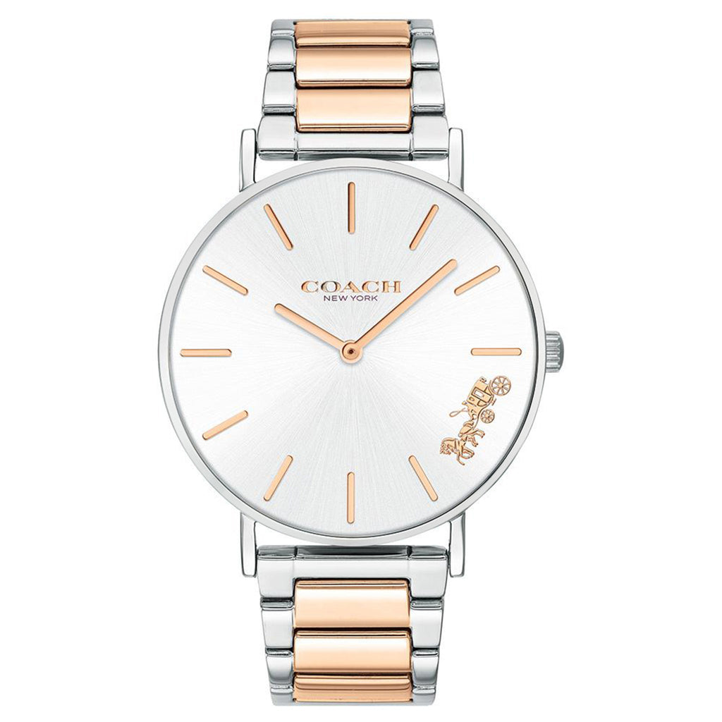 Coach Perry Silver Dial Two Tone Steel Strap Watch for Women - 14503346 Buy Now By Coach