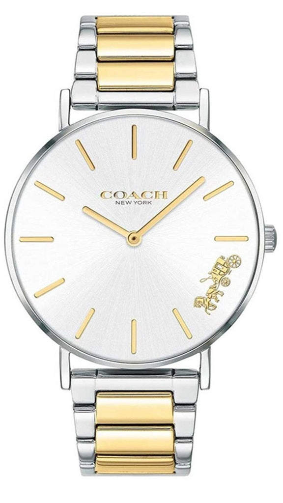 Coach Perry Silver Dial Two Tone Steel Strap Watch for Women - 14503347 Buy Now By Coach