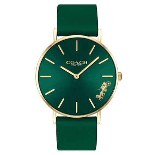 Coach Green Dial Green Leather Strap Watch for Women - 14503383 Buy Now By Coach
