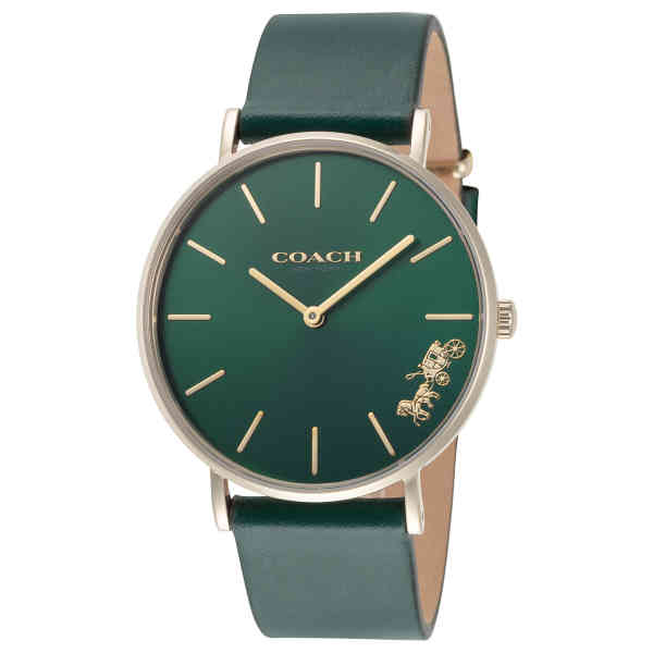 Coach Green Dial Green Leather Strap Watch for Women - 14503383 Buy Now By Coach