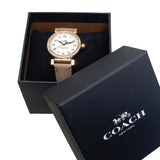 Coach Madison Diamonds White Dial Beige Leather Strap Watch for Women - 14503394 Buy Now By Coach
