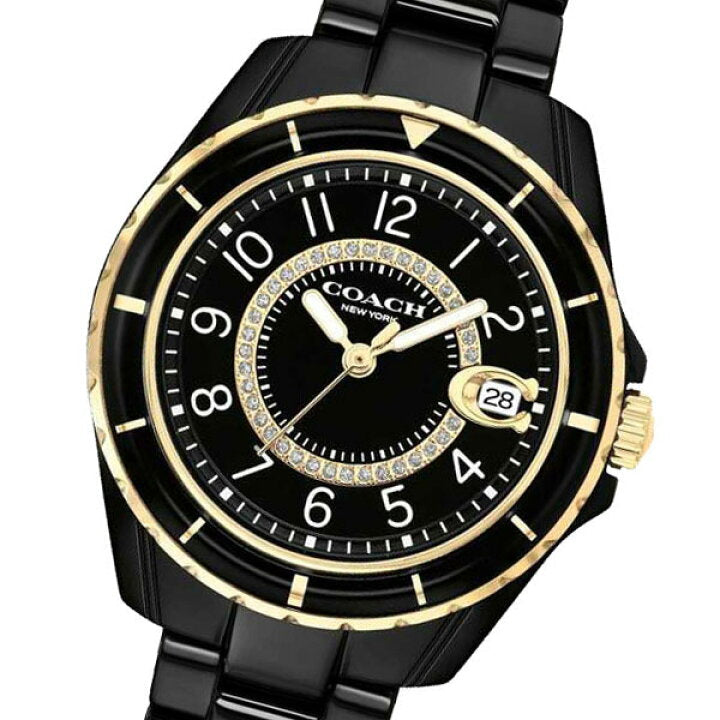 Coach Preston Black Dial Black Steel Strap Watch for Women - 14503461 Buy Now By Coach