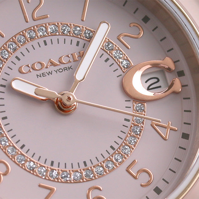 Coach Preston Pink Dial Pink Steel Strap Watch for Women - 14503463 Buy Now By Coach