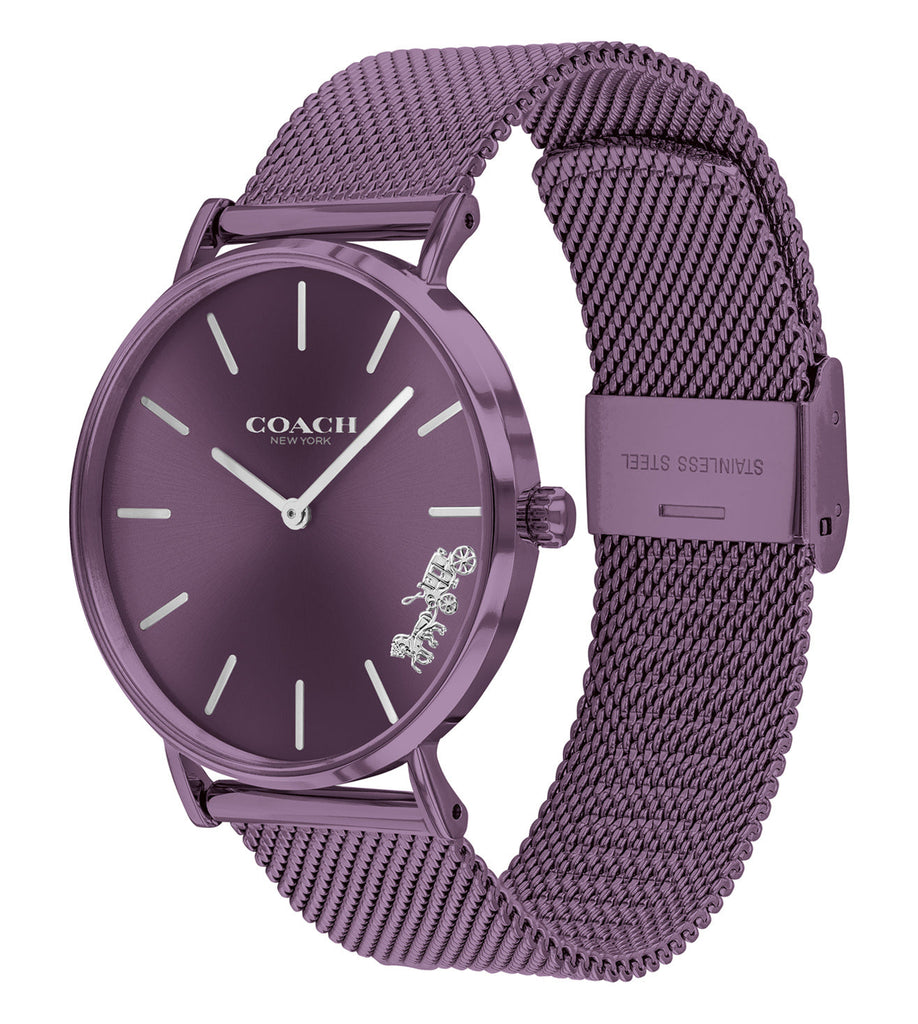 Coach Perry Purple Dial Purple Mesh Bracelet Watch for Women - 14503484 Buy Now By Coach