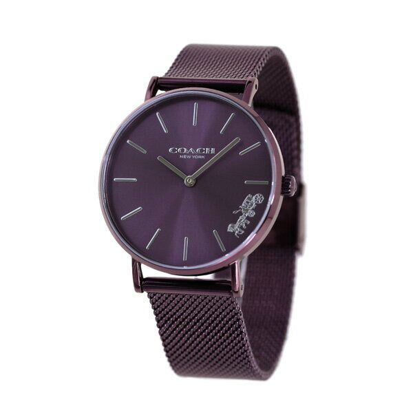 Coach Perry Purple Dial Purple Mesh Bracelet Watch for Women - 14503484 Buy Now By Coach