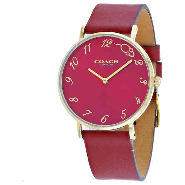 Coach Perry Red Dial Red Leather Strap Watch for Women - 14503486 Buy Now By Coach