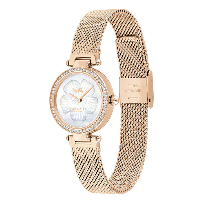 Coach Park Mother of Pearl Dial Rose Gold Mesh Bracelet Watch for Women - 14503511 Buy Now By Coach