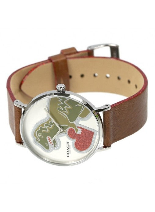 Coach Perry White Dial Brown Leather Strap Watch for Women - 14503514 Buy Now By Coach