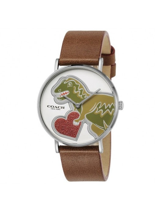Coach Perry White Dial Brown Leather Strap Watch for Women - 14503514 Buy Now By Coach
