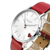 Coach Perry Silver Dial Red Leather Strap Watch for Women - 14503515 Buy Now By Coach