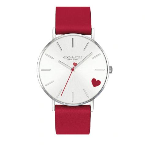 Coach Perry Silver Dial Red Leather Strap Watch for Women - 14503515 Buy Now By Coach
