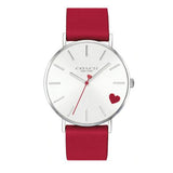 Coach Perry Silver Dial Red Leather Strap Watch for Women - 14503515 Buy Now By Coach