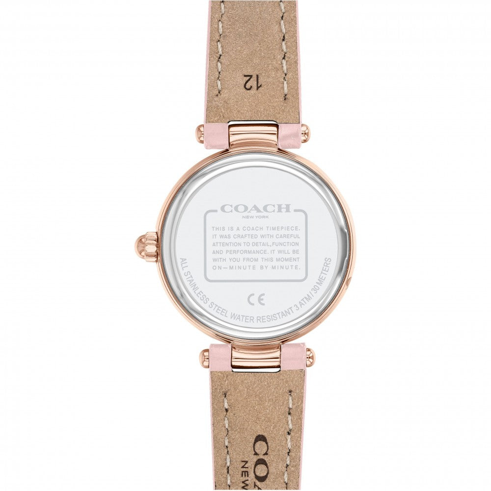 Coach Hayley Mother of Pearl Pink Dial Pink Leather Strap Watch for Women - 14503537 Buy Now By Coach