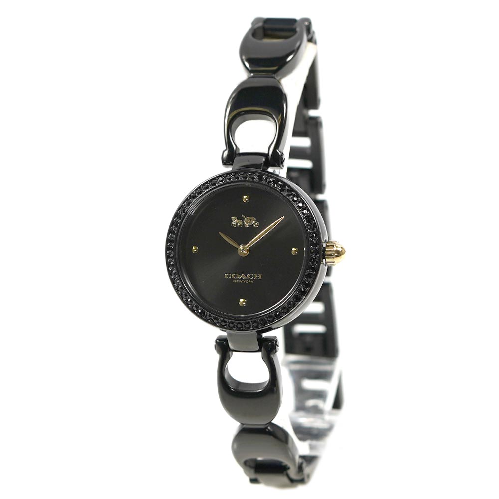 Coach Park Swarovski Crystals Black Dial Black Steel Strap Watch for Women - 14503564 Buy Now By Coach