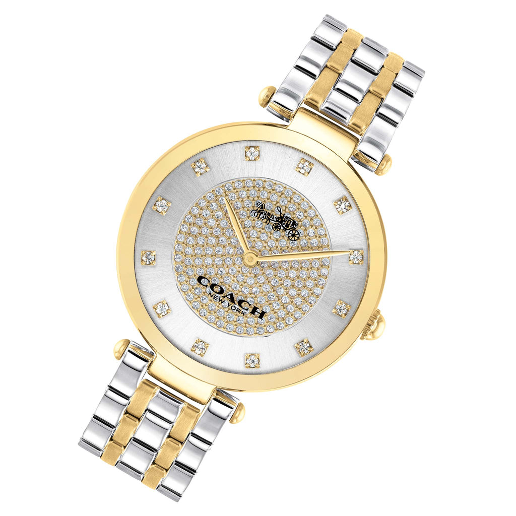 Coach Park Silver Dial Two Tone Steel Strap Watch for Women - 14503645 Buy Now By Coach