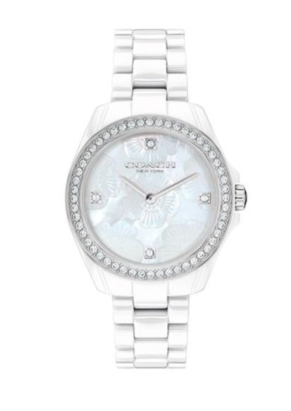 Coach Preston Mother of Pearl Dial White Steel Strap Watch for Women - 14503661 Buy Now By Coach
