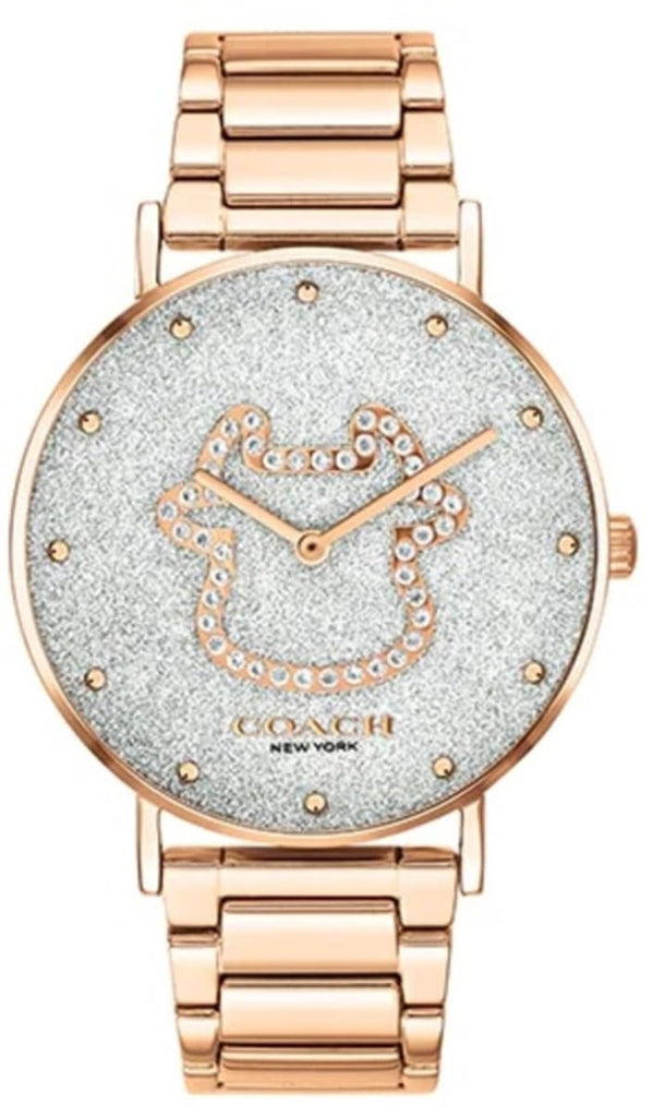 Coach Perry White Dial Rose Gold Steel Strap Watch for Women - 14503708 Buy Now By Coach