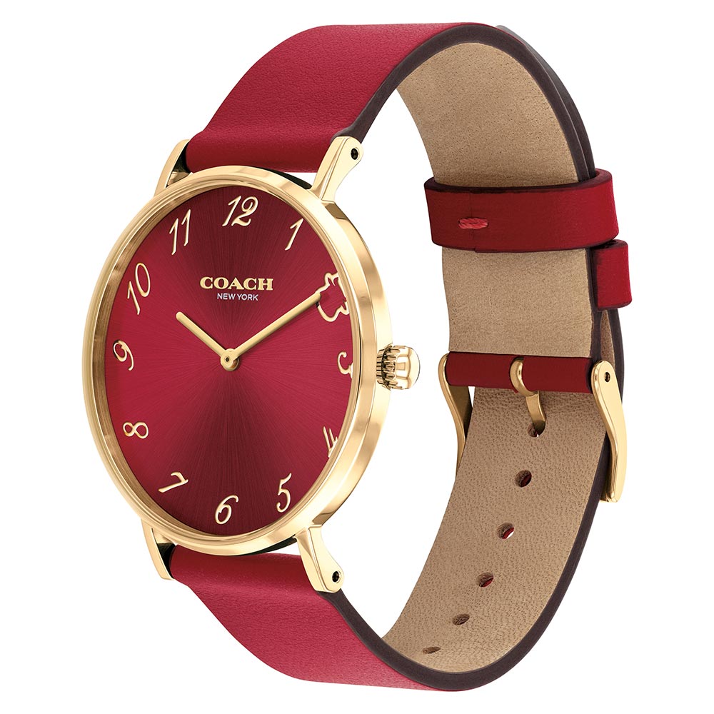 Coach Perry Red Dial Red Leather Strap Watch for Women - 14503722 Buy Now By Coach