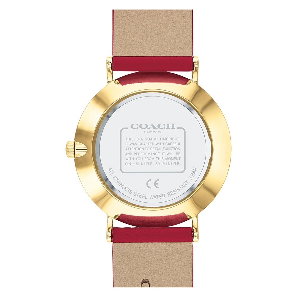 Coach Perry Red Dial Red Leather Strap Watch for Women - 14503722 Buy Now By Coach