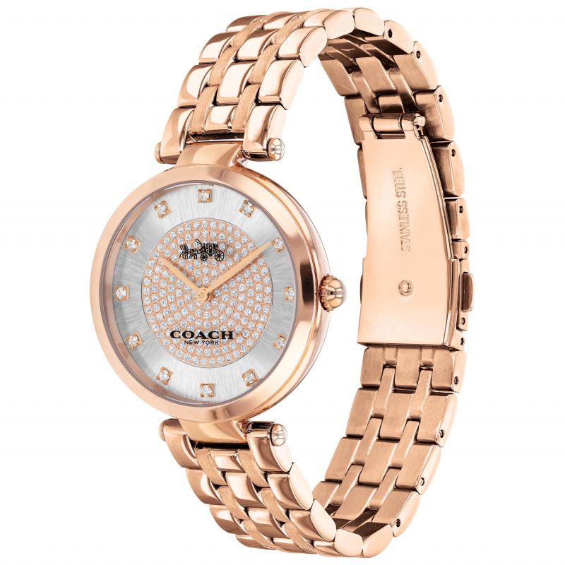 Coach Park Silver Dial Rose Gold Steel Strap Watch for Women - 14503735 Buy Now By Coach