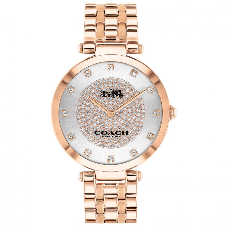 Coach Park Silver Dial Rose Gold Steel Strap Watch for Women - 14503735 Buy Now By Coach