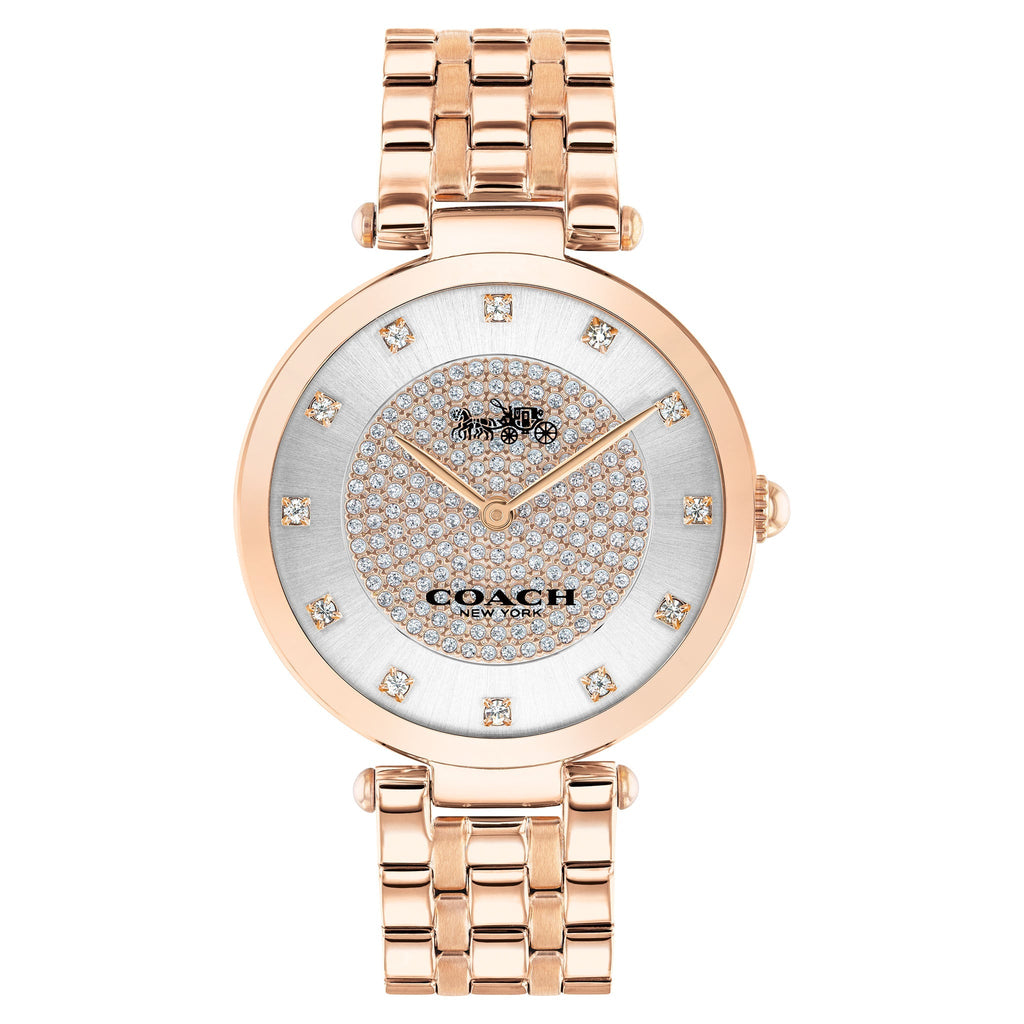 Coach Park Silver Dial Rose Gold Steel Strap Watch for Women - 14503735 Buy Now By Coach
