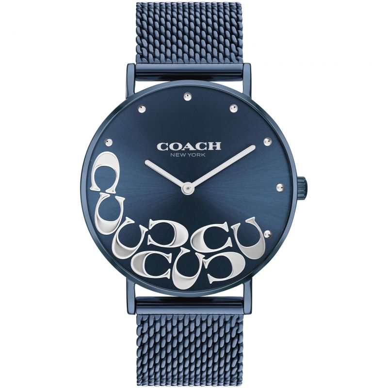Coach Perry Blue Dial Blue Mesh Bracelet Watch for Women - 14503824 Buy Now By Coach
