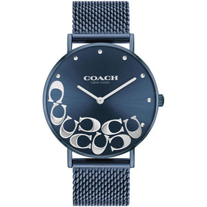 Coach Perry Blue Dial Blue Mesh Bracelet Watch for Women - 14503824 Buy Now By Coach