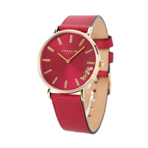 Coach Perry Red Dial Red Leather Strap Watch for Women - 14503852 Buy Now By Coach