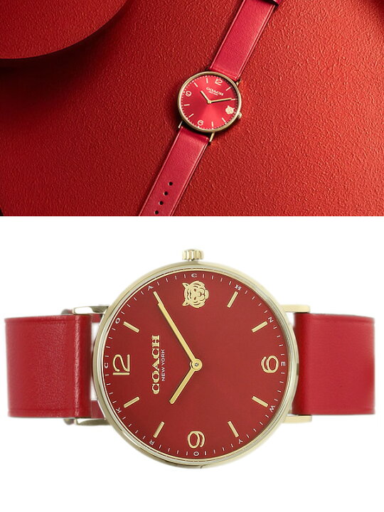 Coach Perry Red Dial Red Leather Strap Watch for Women - 14503867 Buy Now By Coach