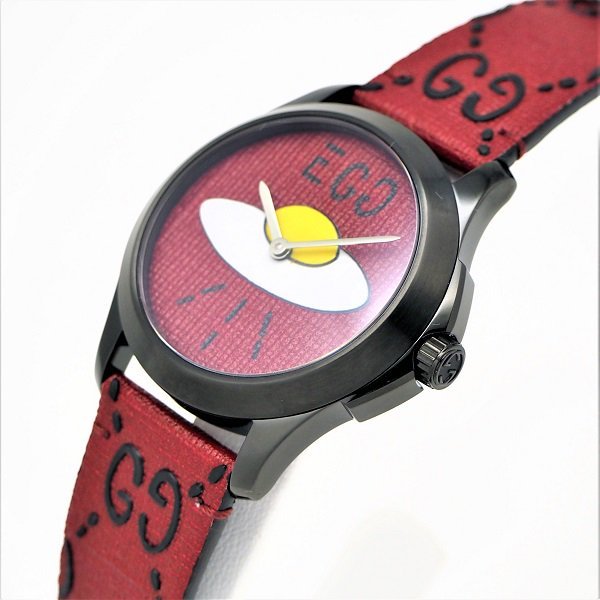 Gucci G Timeless Ghost Red Dial Red Leather Strap Watch For Men - YA1264023 Buy Now By Gucci