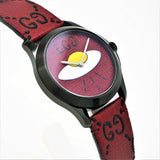 Gucci G Timeless Ghost Red Dial Red Leather Strap Watch For Men - YA1264023 Buy Now By Gucci