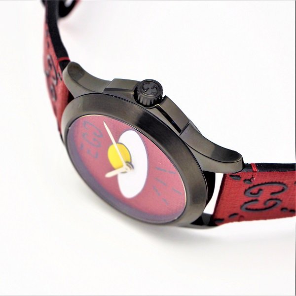 Gucci G Timeless Ghost Red Dial Red Leather Strap Watch For Men - YA1264023 Buy Now By Gucci