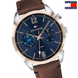 Tommy Hilfiger Deacan Blue Dial Brown Leather Strap Watch for Men - 1791549 Buy Now By Tommy Hilfiger