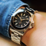 Gucci Dive Quartz Black Dial Silver Steel Strap Watch For Men - YA136301 Buy Now By Gucci