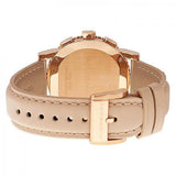 Burberry The City Chronograph Rose Gold Dial Beige Leather Strap Watch For Women - BU9702 Buy Now By Burberry