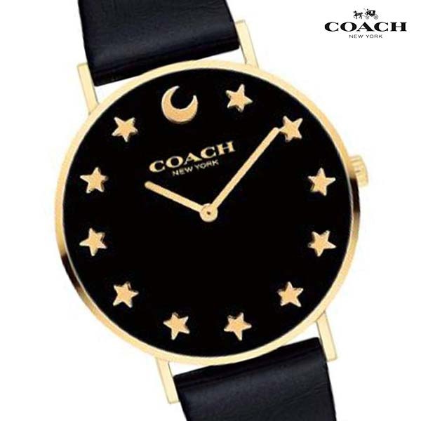 Coach Perry Black Dial Black Leather Strap Watch for Women - 14503042 Buy Now By Coach