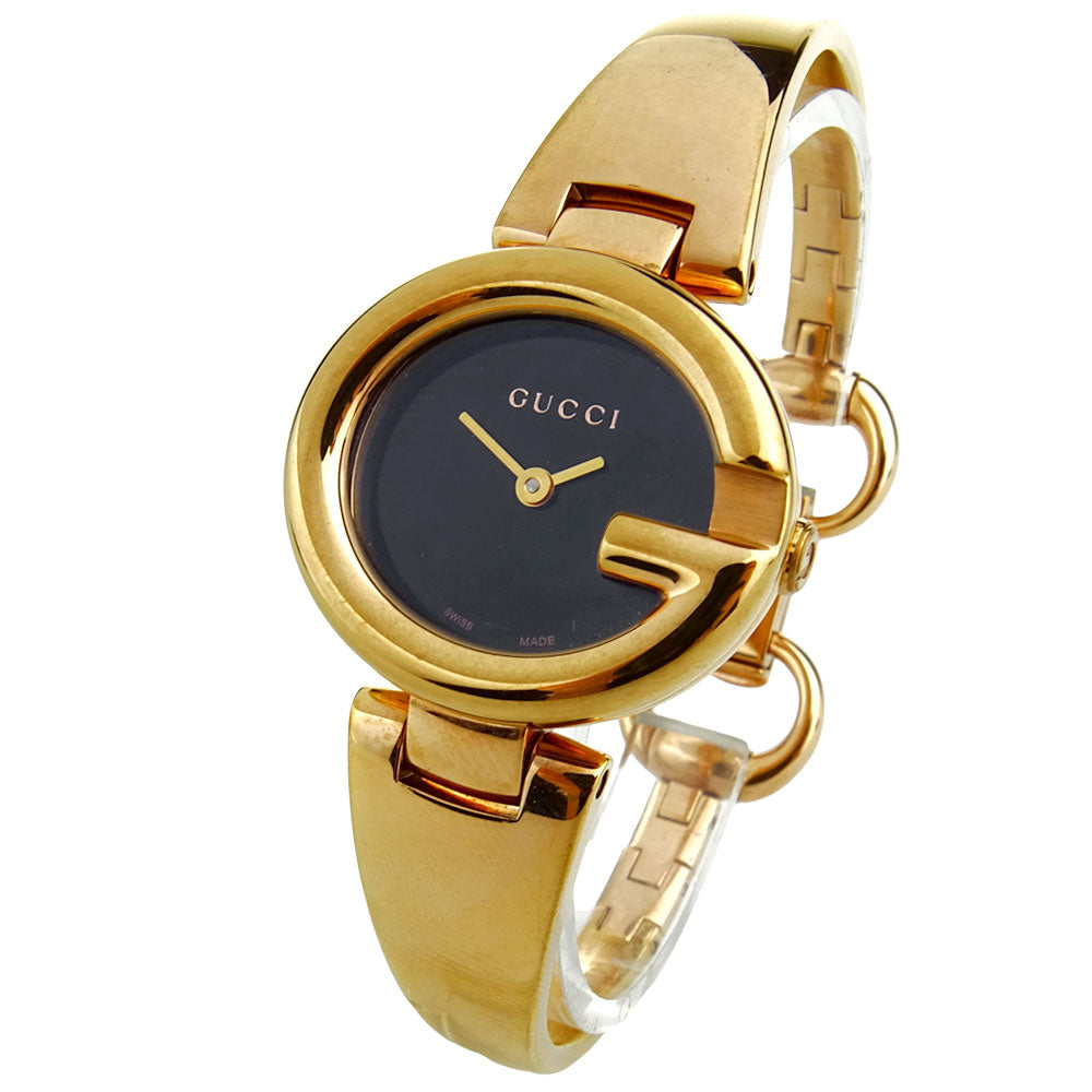 Gucci Guccissima Collection Quartz Black Dial Rose Gold Steel Strap Watch For Women - YA134509 Buy Now By Gucci