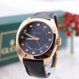 Gucci GG2570 Quartz Black Dial Black Leather Strap Watch For Women - YA142407 Buy Now By Gucci