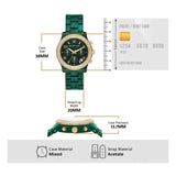 Michael Kors Runway Chronograph Green Dial Green Steel Strap Watch for Women - MK7422 Buy Now By Michael Kors