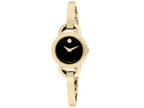Movado Rondiro 22mm Black Dial Yellow Gold Steel Strap Watch For Women - 0606888 Buy Now By Movado