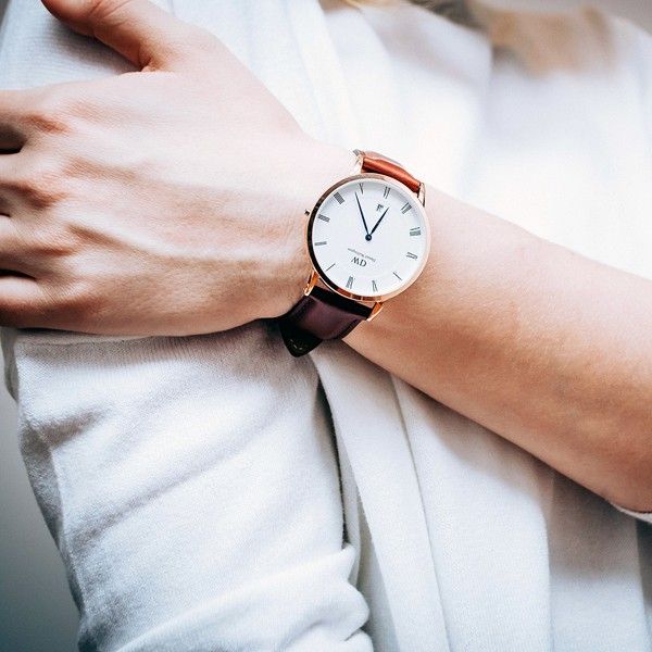 Daniel Wellington Dapper St Mawes White Dial Brown Leather Strap Watch For Men - DW00100083 Buy Now By Daniel Wellington